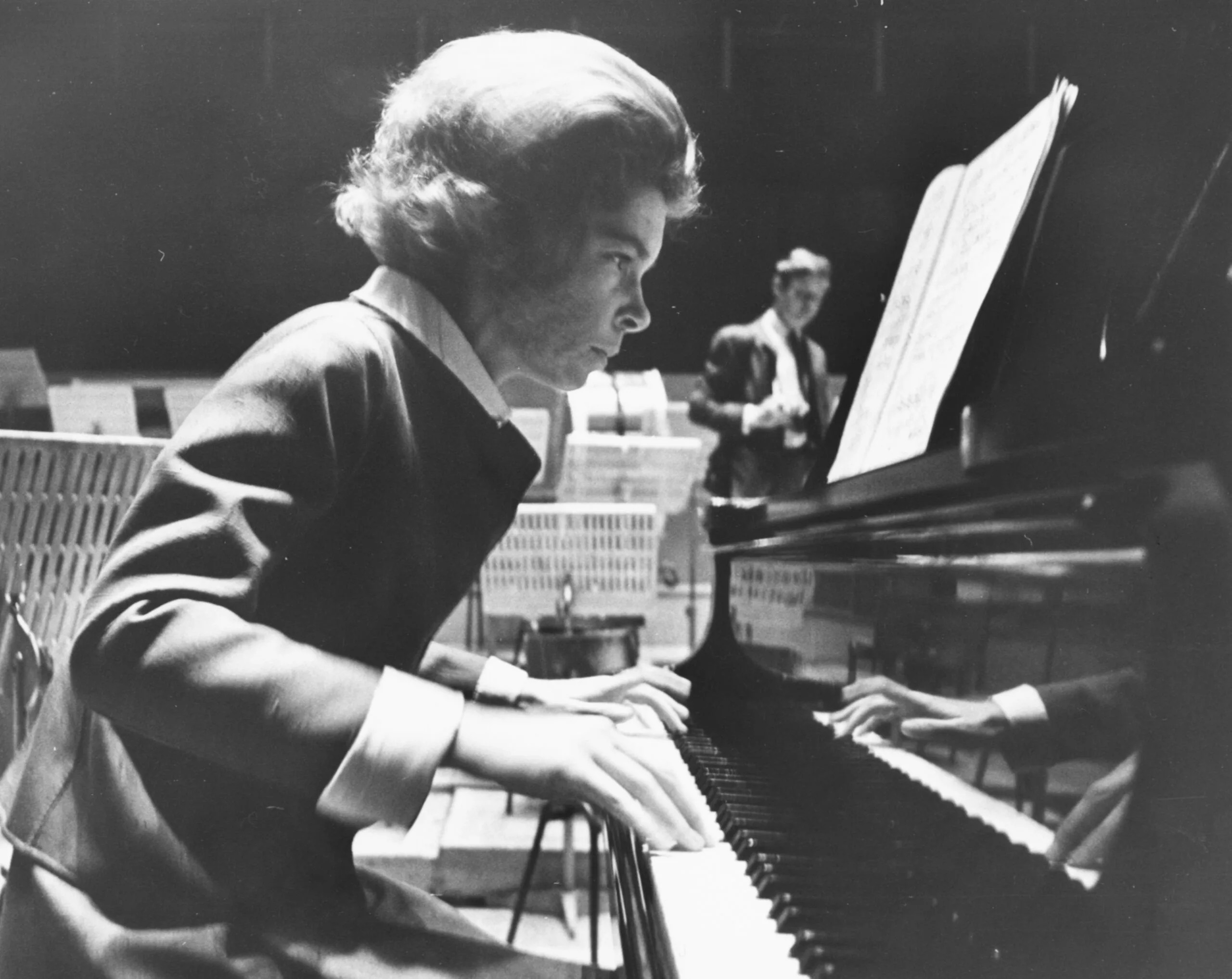 Princess Irene of Greece playing the piano during rehearsals for her debut at Royal Festival Hall, London, June 16th 1969. (Photo by Central Press/Hulton Archive/Getty Images)