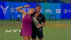 Tennis champion Aryna Sabalenka is absolutely smitten with her partner Georgios Frangulis
