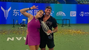 Tennis champion Aryna Sabalenka is absolutely smitten with her partner Georgios Frangulis