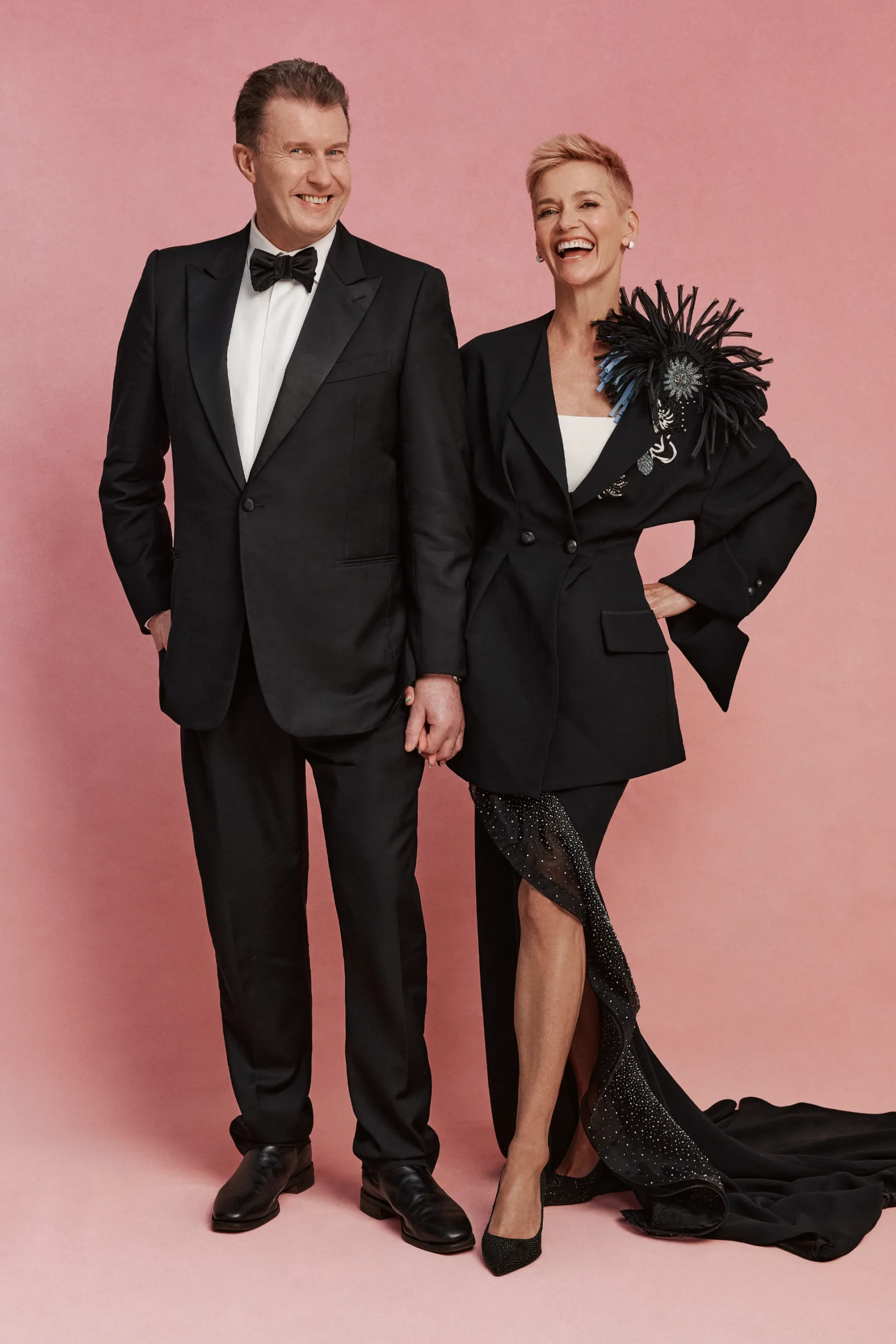 Peter Overton and Jessica Rowe shot in studio. Photography by Corrie Bond.