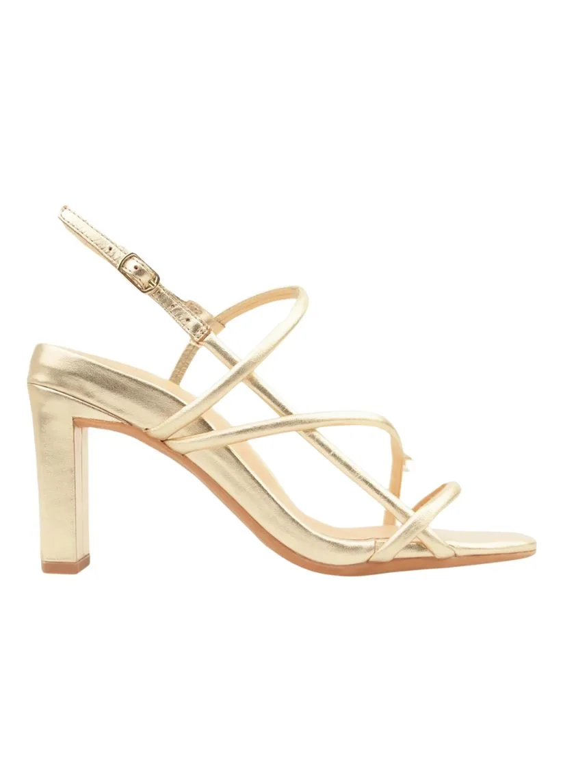 Bared Footwear Godwit heels in gold leather - most comfortable heels Australia