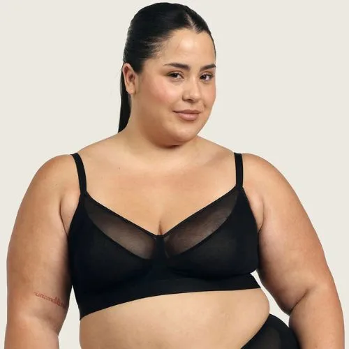 Boody Full Bust Wireless Bra in black - Boody Plus Size Underwear
