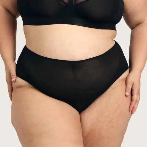 Boody High-Cut Full Briefs in black - Boody Plus Size Underwear