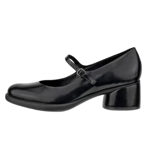 ecco-sculpted-lx-35 - Women's Leather Block-Heeled Pump in black - most comfortable heels Australia