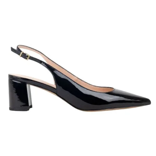 Edward Meller BARI55 Block Heel Slingback Pump in black