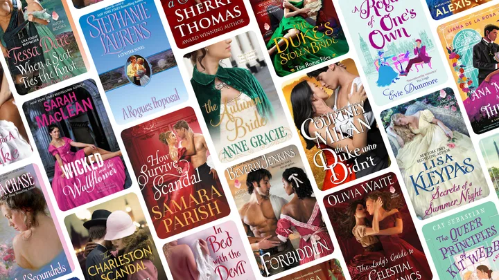 historical romance books to read. several book covers in a flatlay