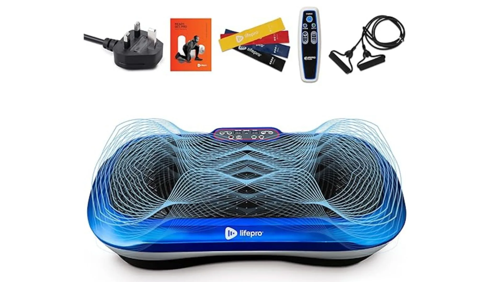 LifePro Waver Vibration Plate Exercise Machine in blue