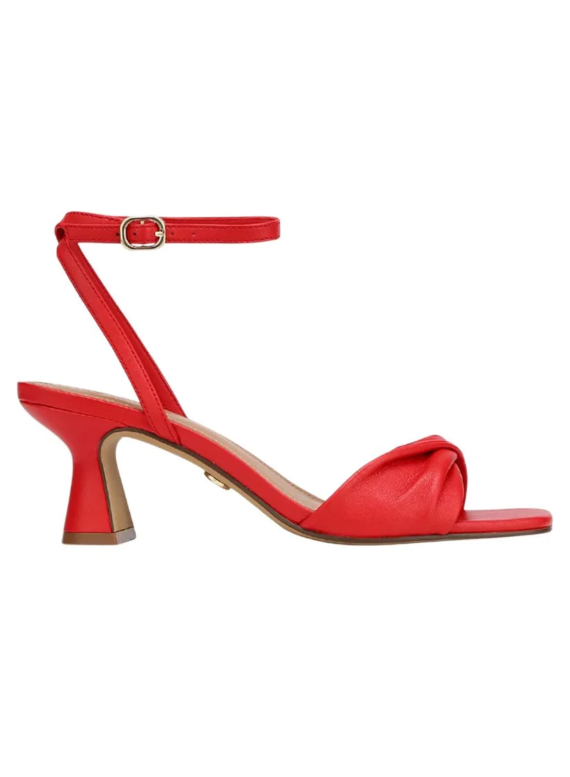 Wittner Martha Deep Red Leather Flared Heel