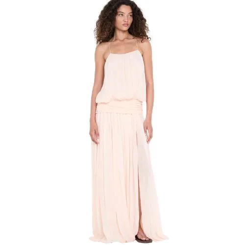 Bec + Bridge CAMILLE BLOUSON DRESS in peach - wedding guest dresses