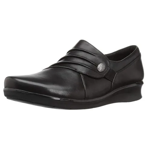 Clarks Women's Hope Roxanne Loafer in black - best loafers for women 2026