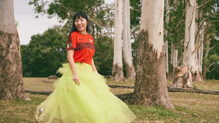 Dami Im attempting a world record at Matildas game