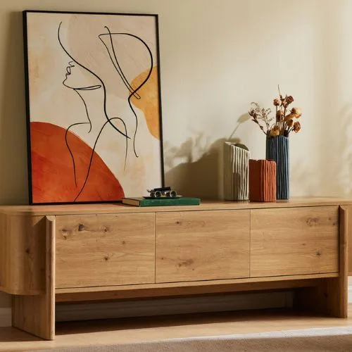 Fondi 3 Door Entertainment Unit in oak