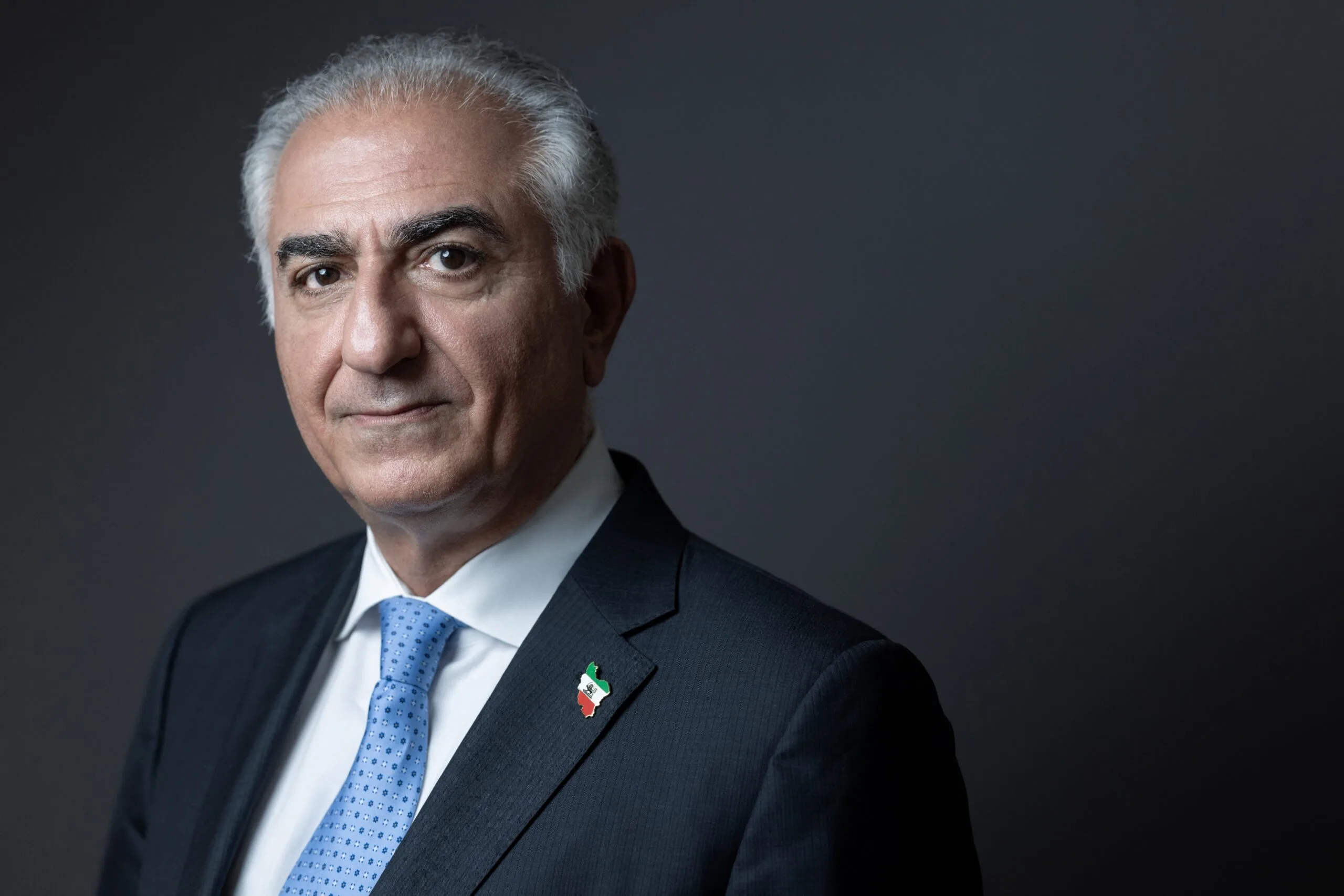 Iran's former crown prince and now key opposition figure Reza Pahlavi poses during a session photo after a press conference in Paris on June 23, 2025. (Photo by JOEL SAGET / AFP via Getty Images)
