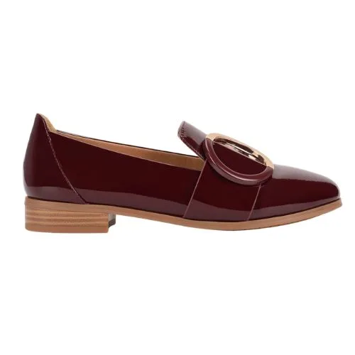 Hush Puppies Lexy loafer in Shiraz patent colour