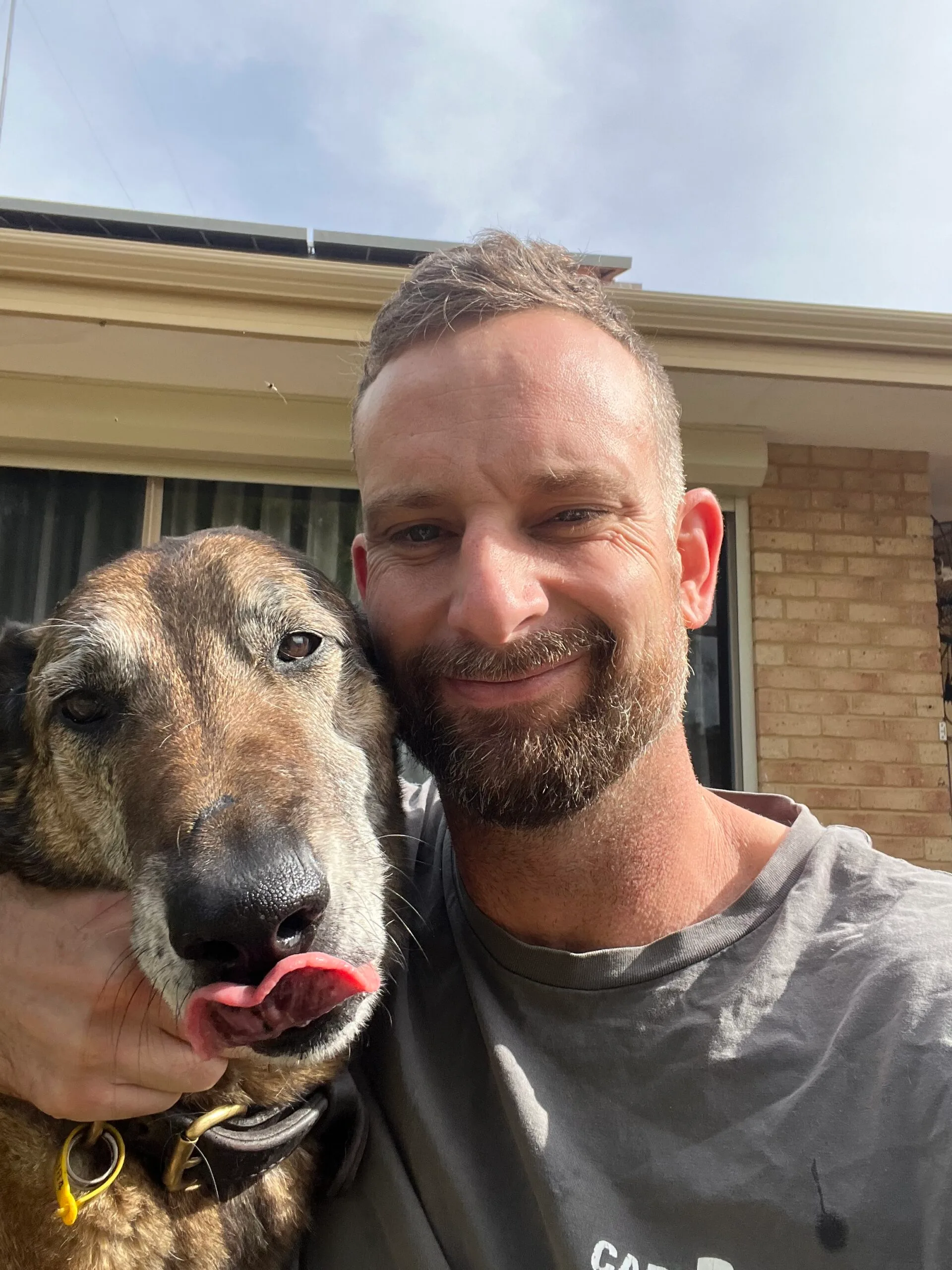 Ryan Wilson from Working Paws with his dog Keni.
