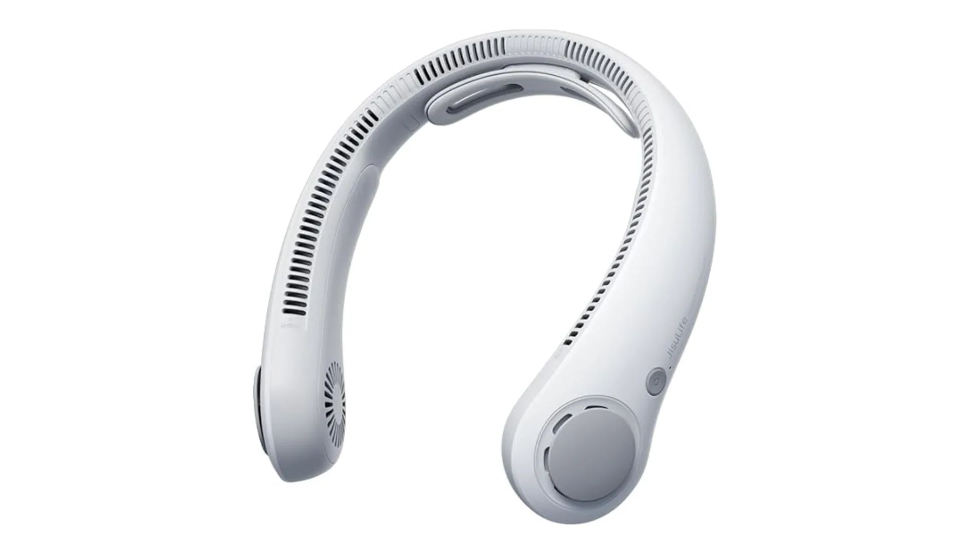 JISULIFE Portable Neck Fan Upgraded, Neckbrace Personal Hands Free - white