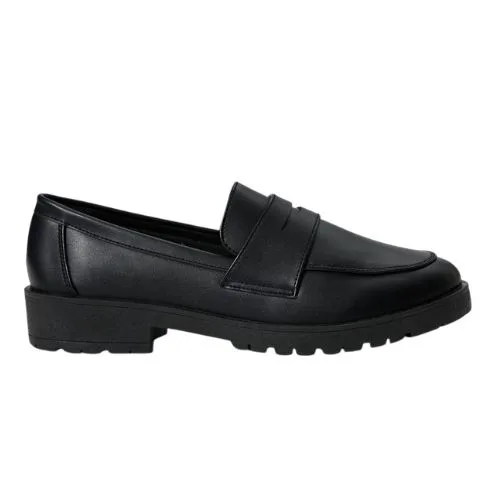 &me Women's Penny Loafers - Black