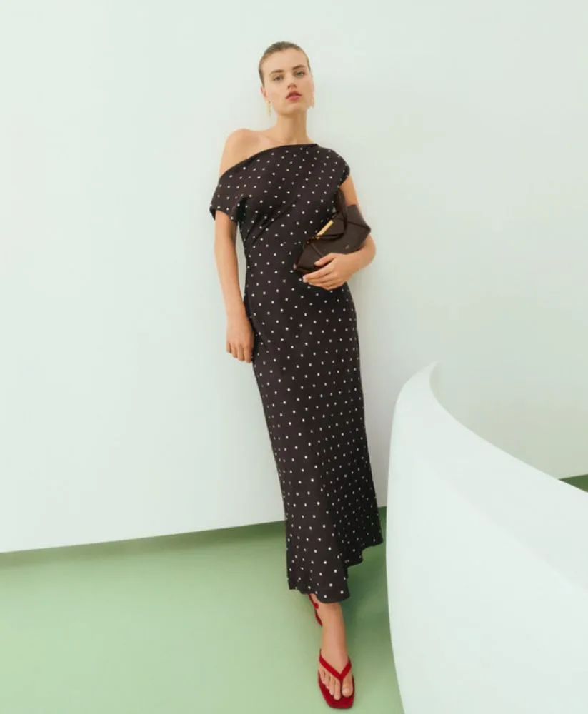 Oroton Graphic Spot Dress - black - wedding guest dresses