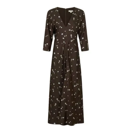 Oroton Mini Daisy Day Dress in milk chocolate