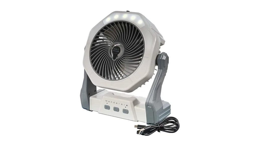 Wanderer Rechargeable Misting Fan - white - best personal cooling fans Australia article