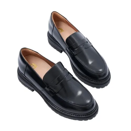 Bared Footwear Wedgebill loafers in black boxed leather