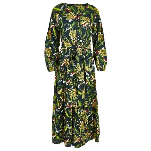 Boho Bird Winter Sun Cotton Maxi Dress &ndash; Mossgarden