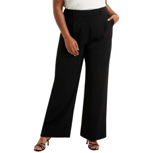 Forever New Primrose High Waisted Pant in Black - plus size capsule wardrobe