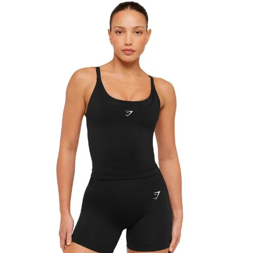GymShark Interval Seamless Midi Tank - black