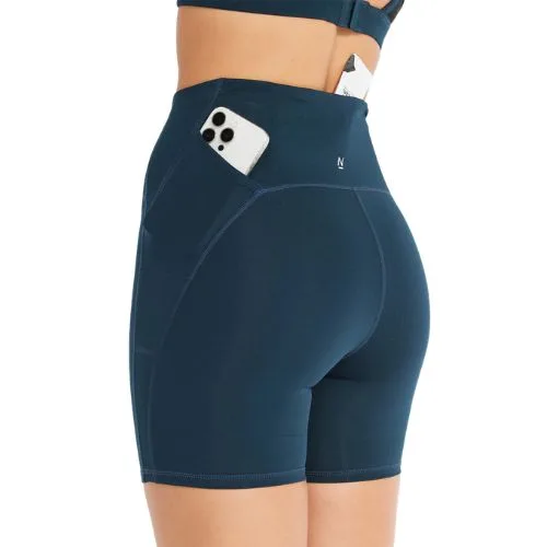 Nimble In Tempo Run Short 14cm in midnight teal