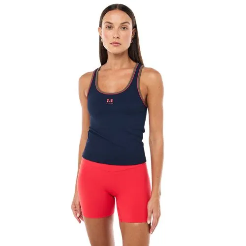 P.E Nation Nexus rib tank in dark navy - best activewear brands Australia