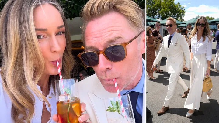 Ronan Keating and wife Storm Keating get cosy at Wimbledon