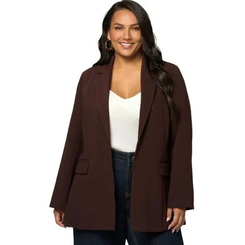 Something 4 Olivia Maxie Blazer in Chocolate