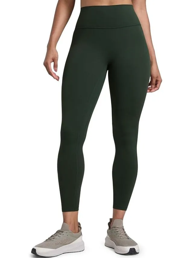 CRZ YOGA Secretsculpt Womens Butterlift Scrunch Butt Workout Leggings 25" - legend green colour