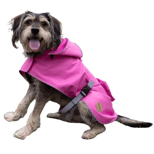 Kazoo Rainy Days Pink Dog Coat - dog clothes and accessories