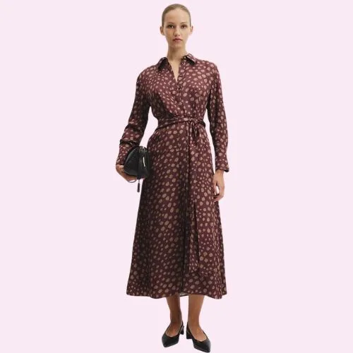 Country Road Fluid Print Wrap Dress