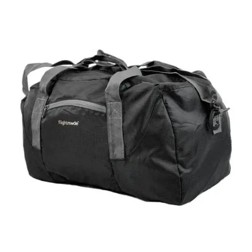 Flightmode Foldable Lightweight Duffel Travel Bag 35L in Black - travel packing hacks