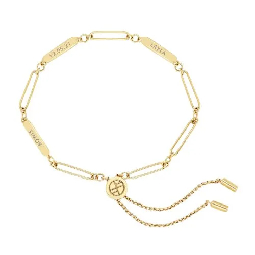 Etch Engravable Chain Bracelet 3 Panels - milestone jewellery gifts