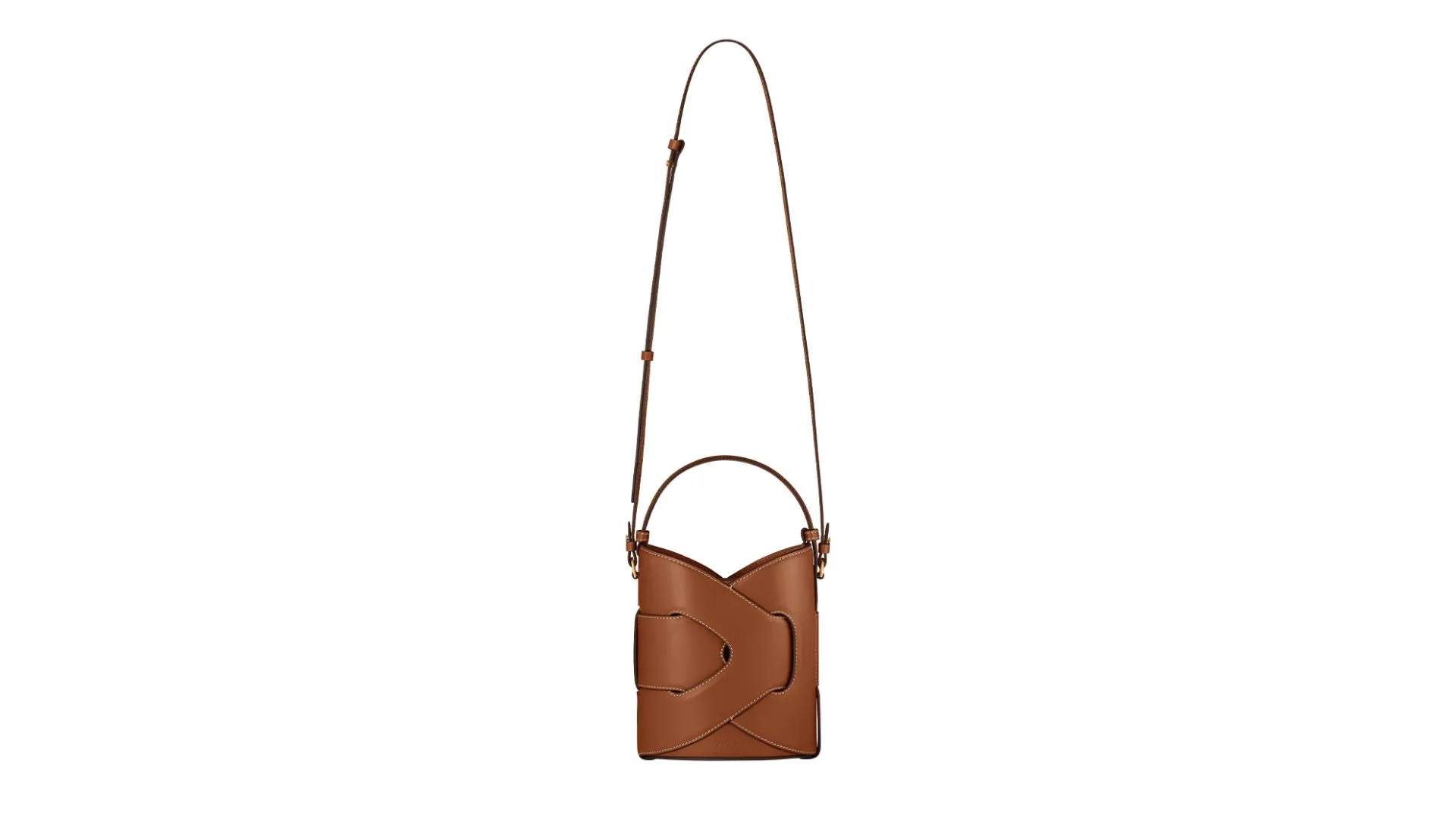 Polene Nodde Seau - Cognac - luxury handbags under $1000