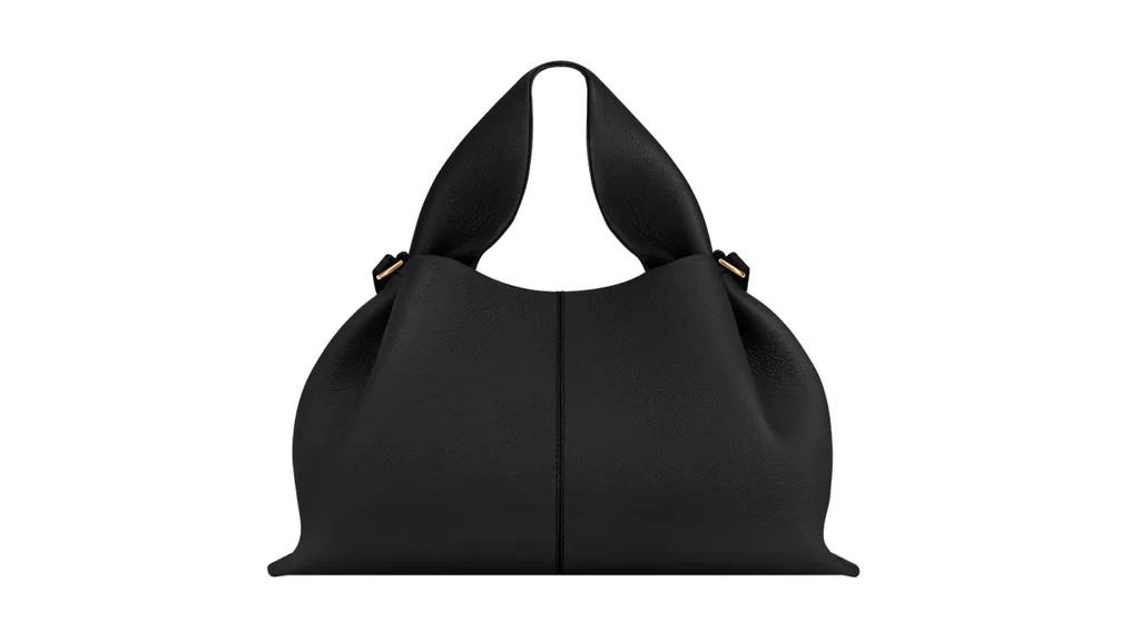 Polène Numéro Neuf - textured black - pebbled leather bag