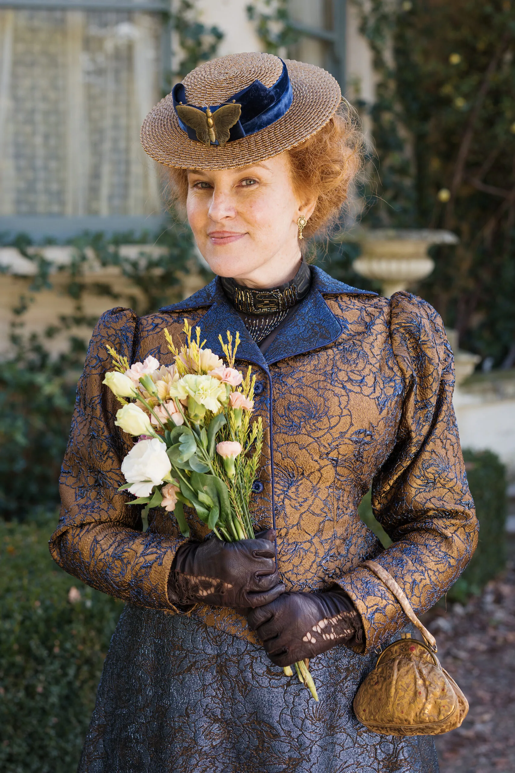 My Brilliant Career. Kate Mulvany as Augusta on the set of My Brilliant Career. Cr. Ian Routledge/Netflix © 2026.