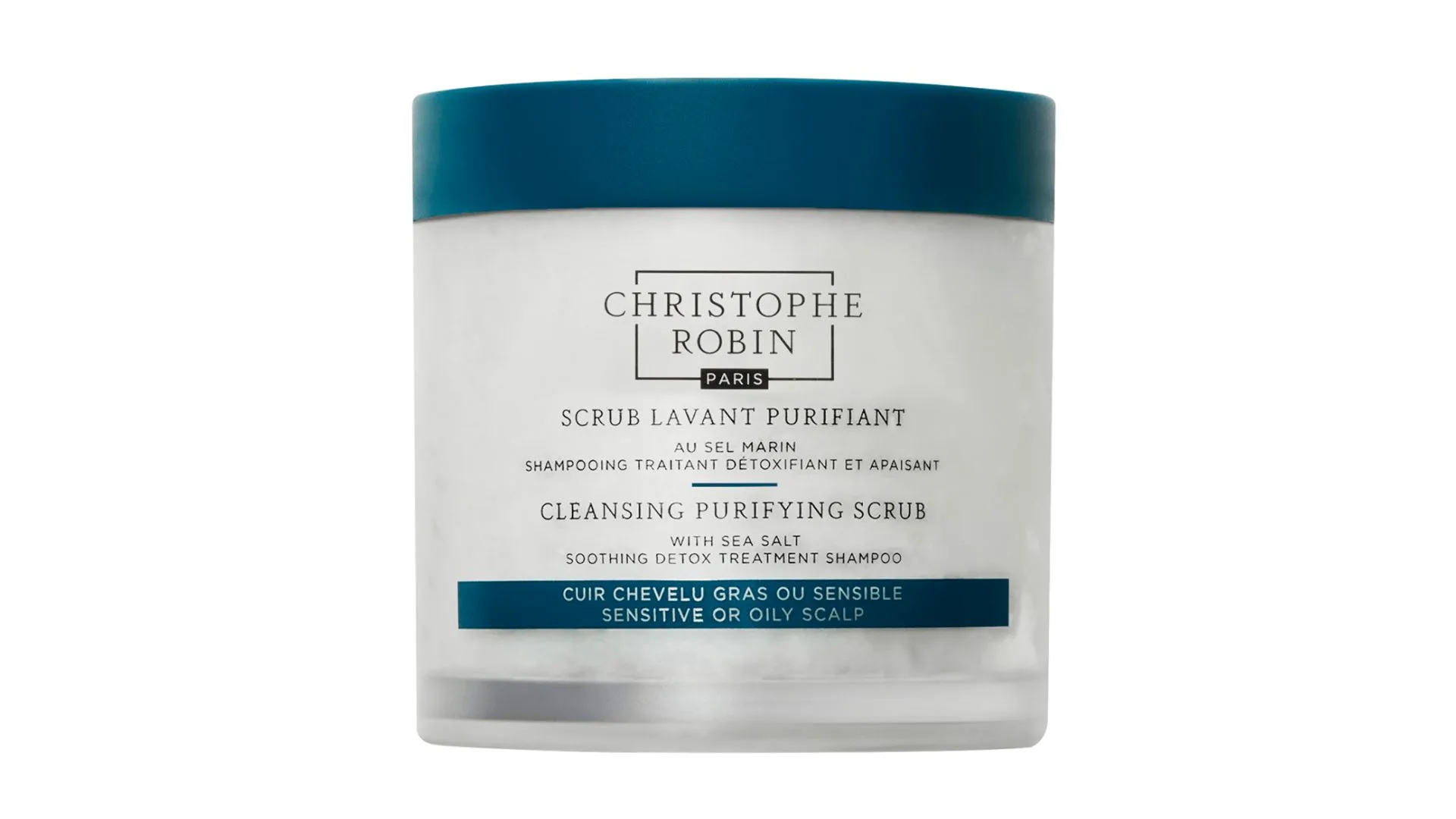 Christophe Robin Cleansing Purifying Scrub with Sea Salt 250ml - professional hair care at home