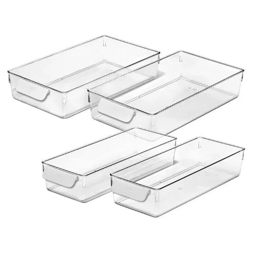 OXO Good Grips Fridge Storage Bin Starter Set 4pc Clear - easy weeknight dinners