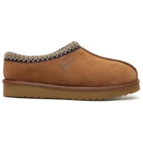 Yellow Earth Cooper - Men's Women's Unisex Slip-On Slipper - Australian Merino Sheepskin - chestnut colour. Featured in best slippers article for AWW.