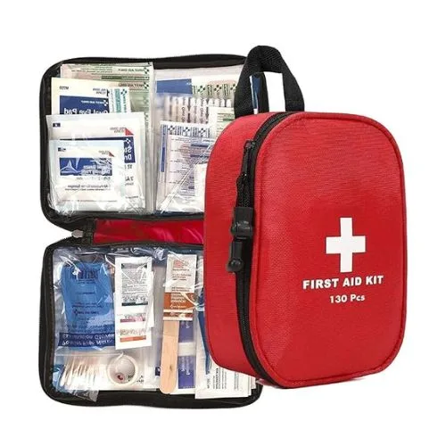 130-Piece First Aid Kit, Emergency Medical Safety Bag - weekend sport essentials