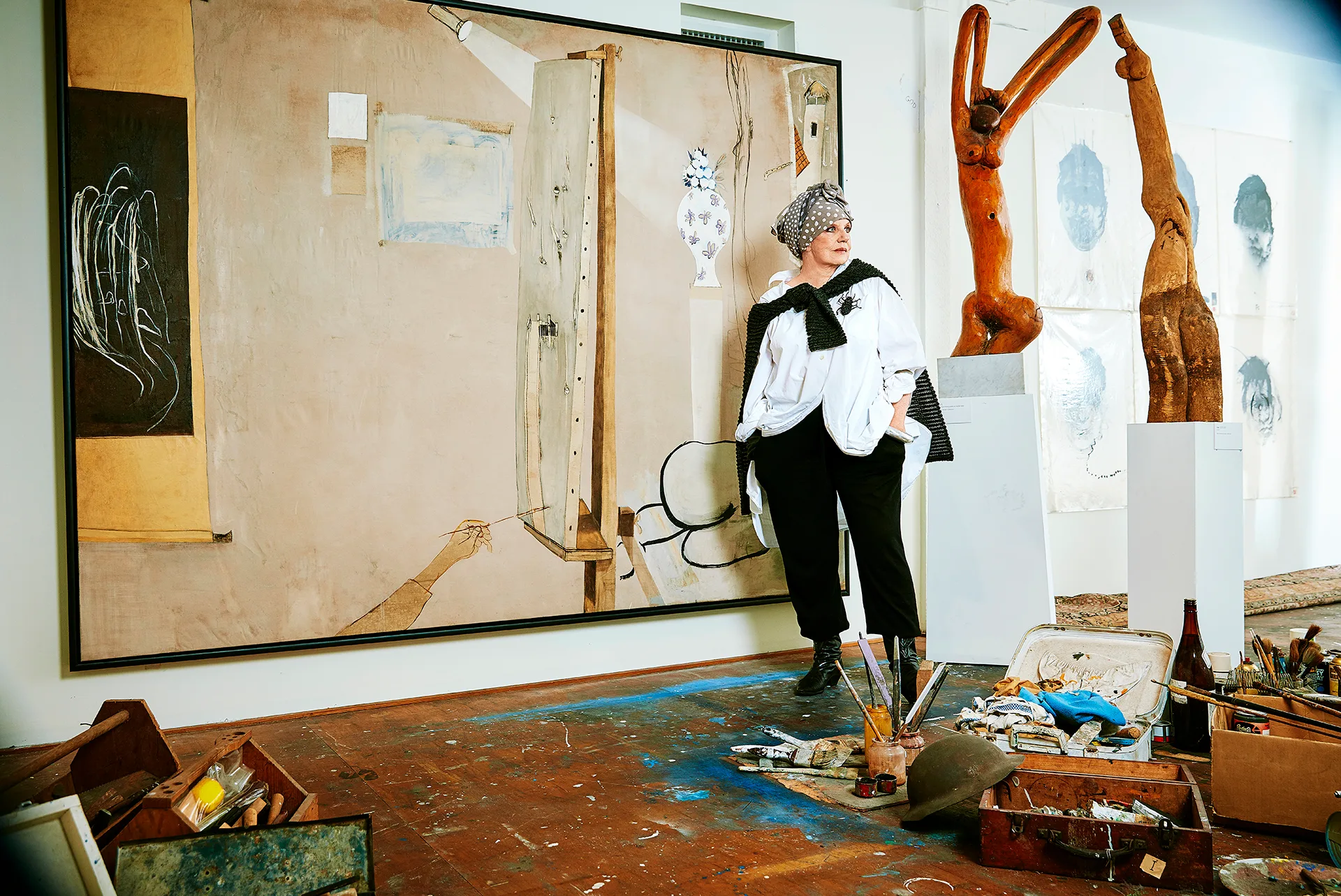 Wendy Whitely in the Brett Whiteley Studio. Photography by Scott Hawkins.