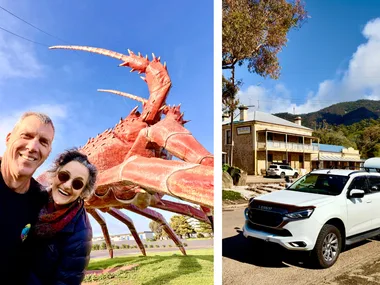 Julie Goodwin on the road: Mick and Julie reach the Big Lobster