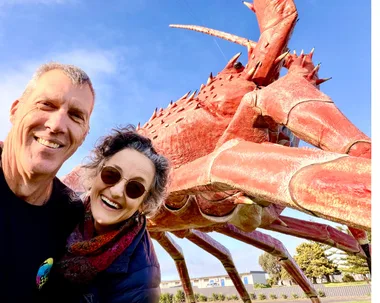 Julie Goodwin on the road: Mick and Julie reach the Big Lobster