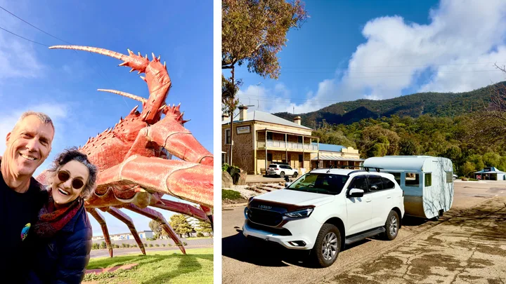 Julie Goodwin on the road: Mick and Julie reach the Big Lobster
