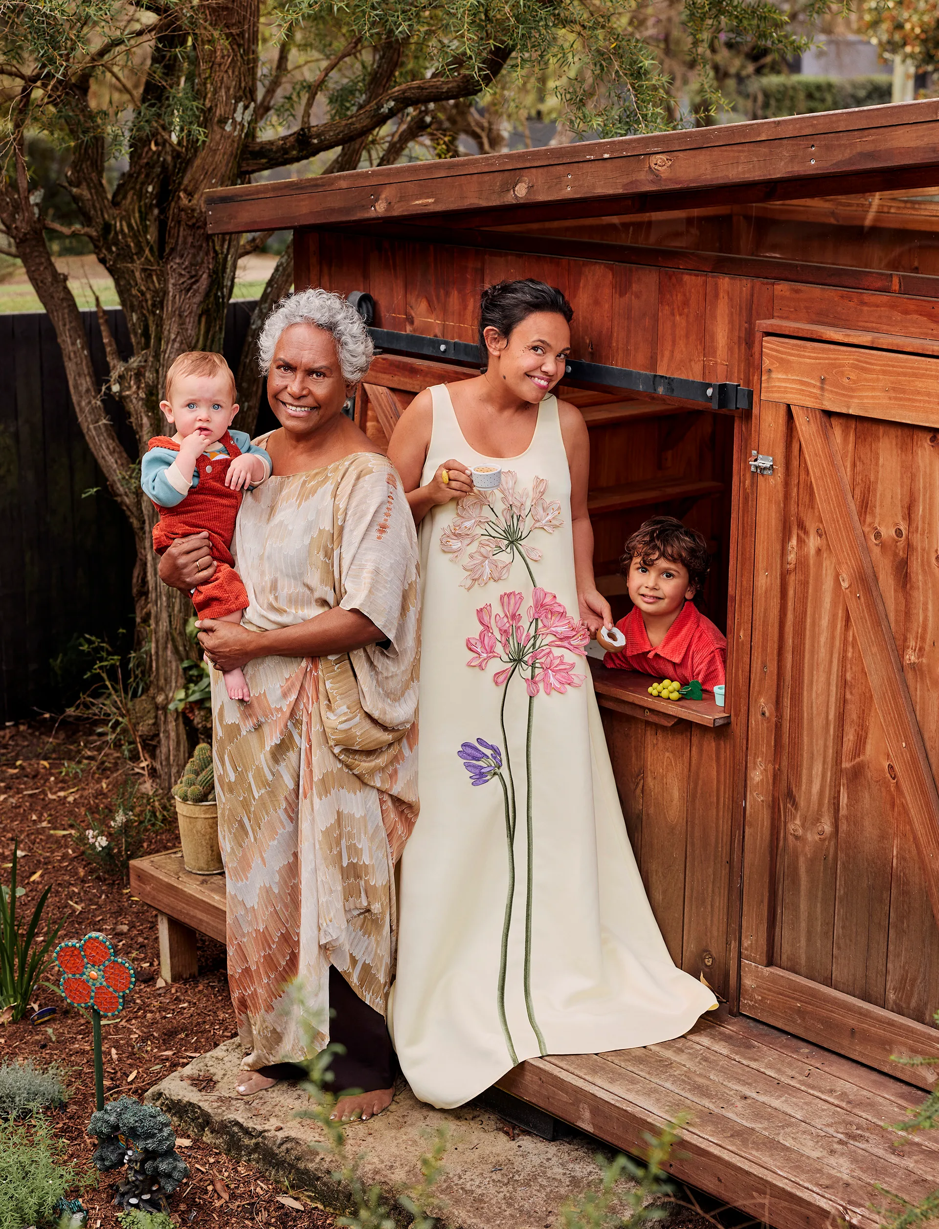Miranda and Barbara Tapsell with Vincent and Grace. Photography by Peter Brew-Bevan.