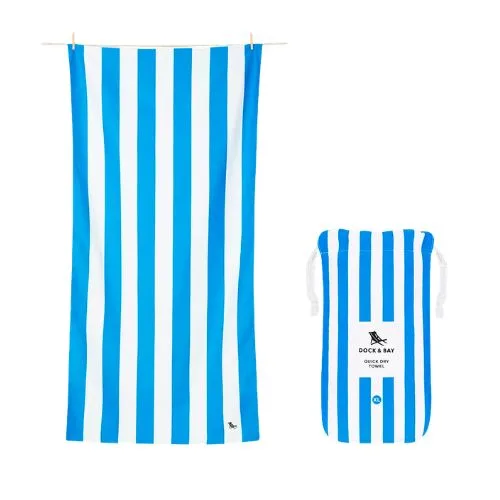 Dock & Bay Beach Towel Cabana Collection XL Bondi Blue